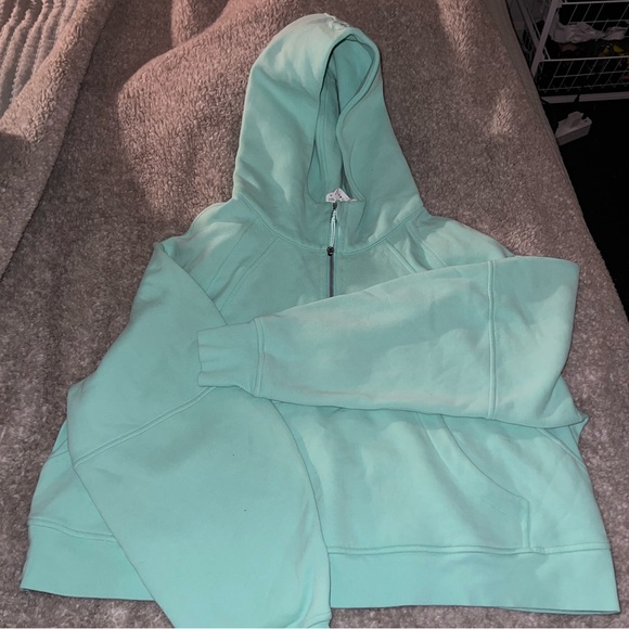 Lululemon Scuba Oversized Half-Zip Hoodie in Mint Green - Picture 3 of 6
